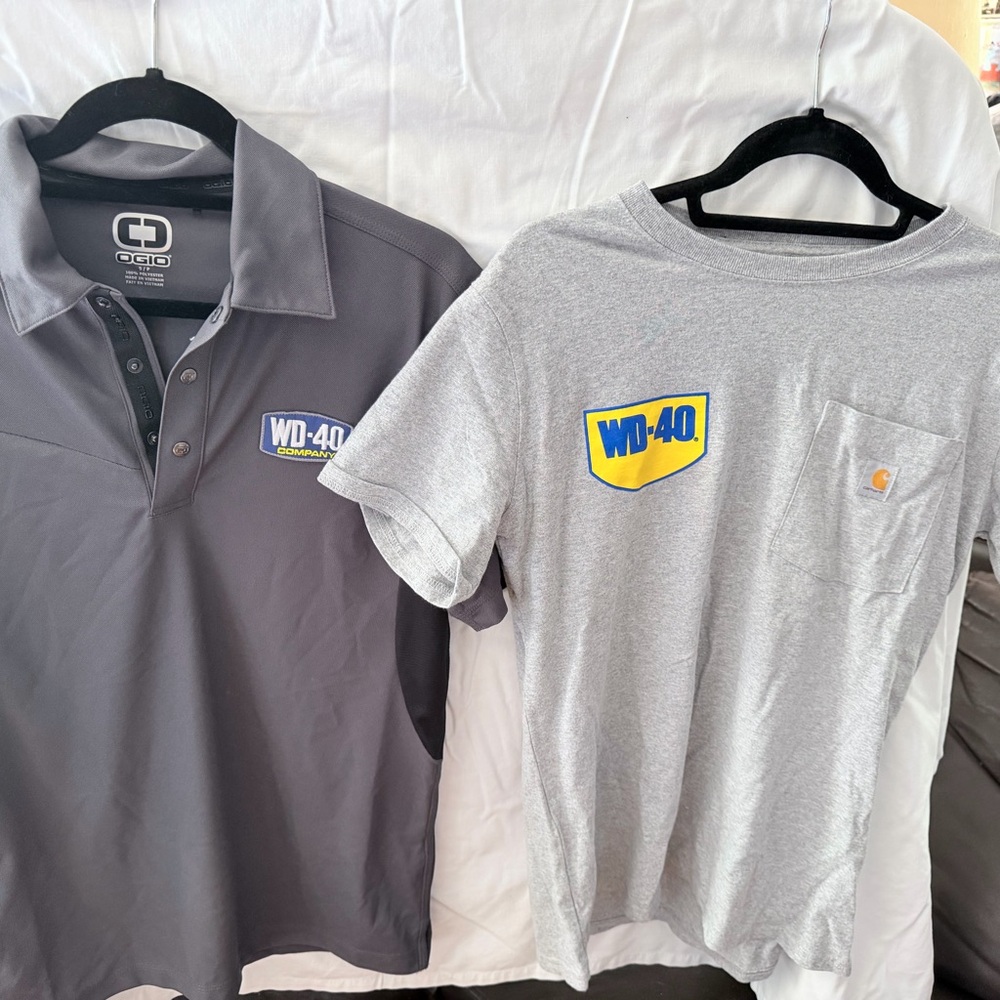 Gray Polo and T-Shirt Set 2 shorts Small